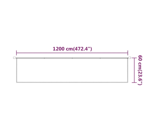 Toldo vertical blanco 60x1200 cm tela oxford