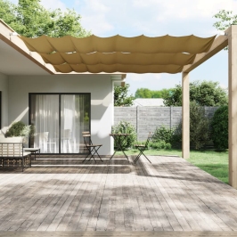 Toldo vertical beige 140x360 cm tela oxford