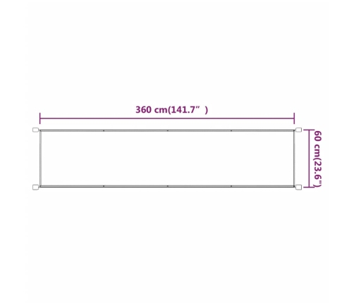 Toldo vertical tela oxford terracota 60x360 cm