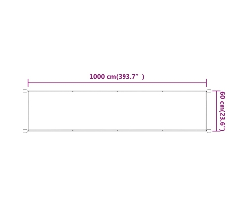 Toldo vertical terracota tela oxford 60x1000 cm