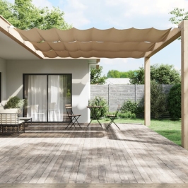 Toldo vertical tela oxford gris taupé 140x360 cm