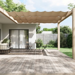 Toldo vertical tela oxford gris taupé 140x600 cm