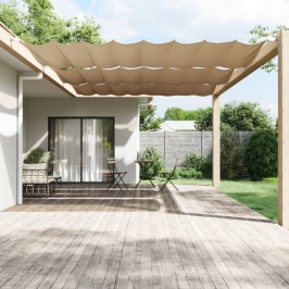 Toldo vertical tela oxford gris taupé 200x420 cm