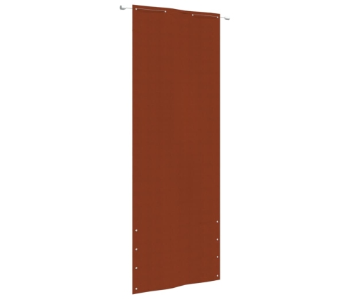 Toldo pantalla para balcón de tela oxford terracota 80x240 cm