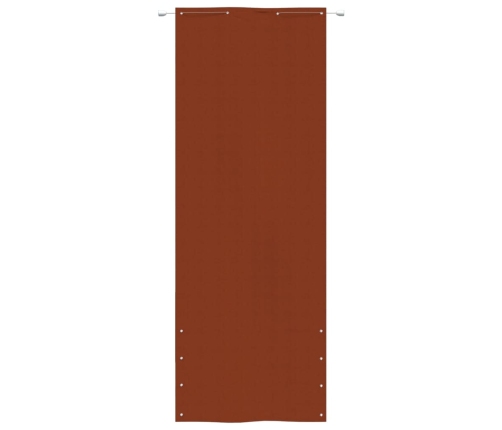 Toldo pantalla para balcón de tela oxford terracota 80x240 cm