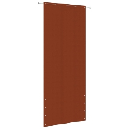 Toldo pantalla para balcón de tela oxford terracota 100x240 cm