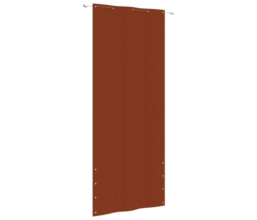 Toldo pantalla para balcón de tela oxford terracota 100x240 cm