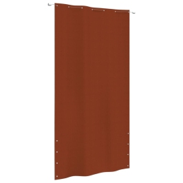 Toldo pantalla para balcón de tela oxford terracota 140x240 cm