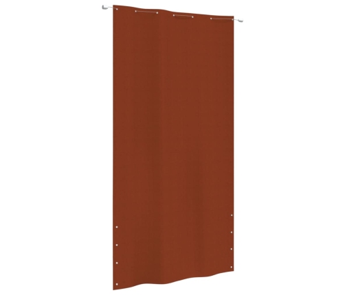 Toldo pantalla para balcón de tela oxford terracota 140x240 cm