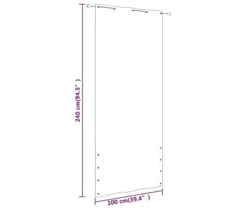 Toldo para balcón de tela oxford azul 100x240 cm