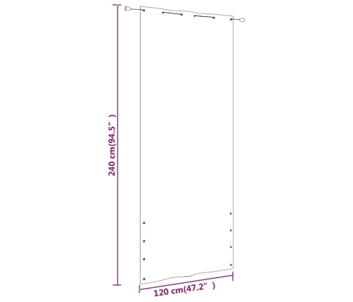 Toldo para balcón de tela oxford azul 120x240 cm