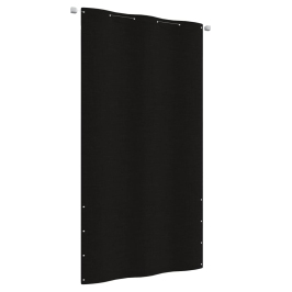 Toldo pantalla para balcón de tela oxford negro 120x240 cm