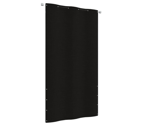 Toldo pantalla para balcón de tela oxford negro 120x240 cm