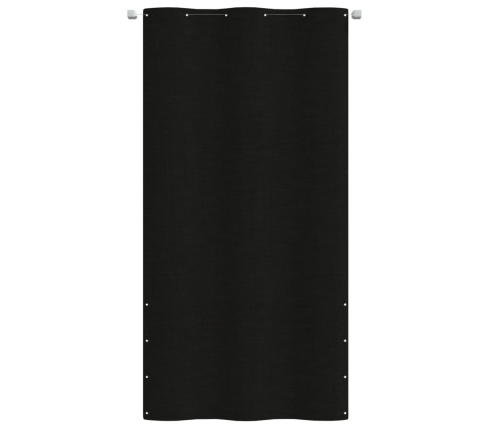 Toldo pantalla para balcón de tela oxford negro 120x240 cm