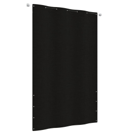 Toldo pantalla para balcón de tela oxford negro 140x240 cm