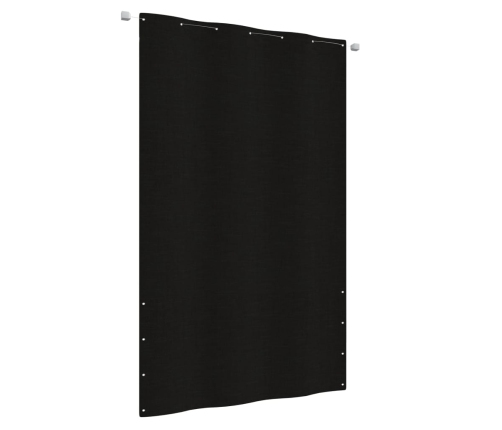 Toldo pantalla para balcón de tela oxford negro 140x240 cm