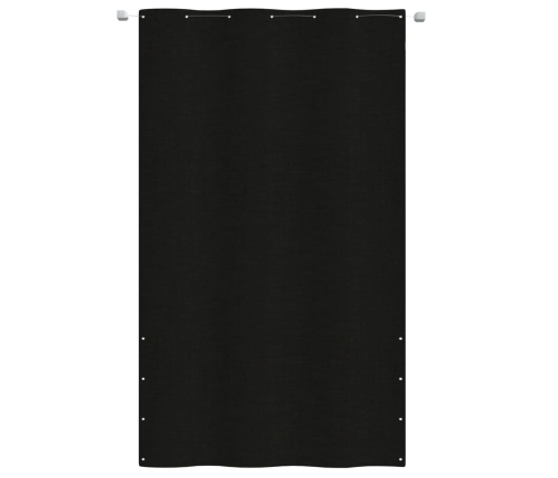 Toldo pantalla para balcón de tela oxford negro 140x240 cm