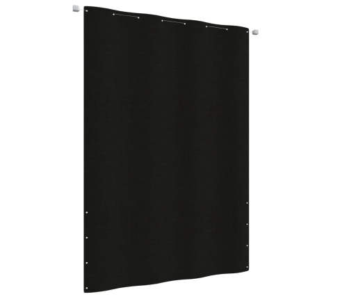 Toldo pantalla para balcón de tela oxford negro 160x240 cm