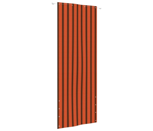 Toldo pantalla para balcón tela oxford naranja marrón 80x240 cm