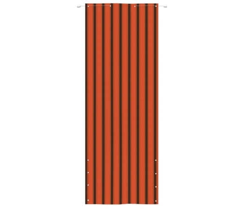 Toldo pantalla para balcón tela oxford naranja marrón 80x240 cm