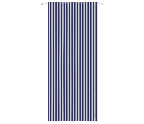 Toldo pantalla para balcón tela oxford azul y blanco 120x240 cm