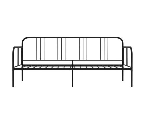 Estructura de sofá cama sin colchón metal negro 90x200 cm