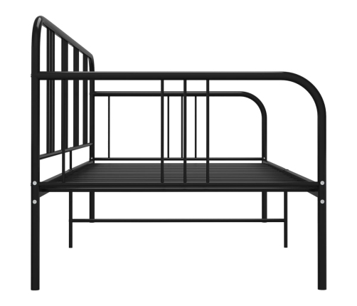 Estructura de sofá cama sin colchón metal negro 90x200 cm