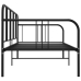 Estructura de sofá cama sin colchón metal negro 90x200 cm