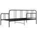 Estructura de sofá cama sin colchón metal negro 90x200 cm