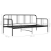 Estructura de sofá cama sin colchón metal negro 90x200 cm