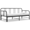 Estructura sofá cama extraíble sin colchón metal negro 90x200cm