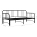 Estructura sofá cama extraíble sin colchón metal negro 90x200cm