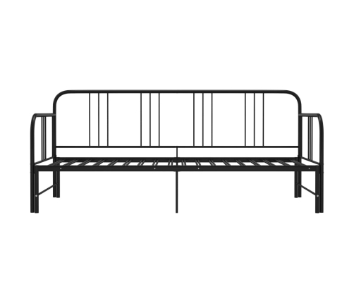 Estructura sofá cama extraíble sin colchón metal negro 90x200cm