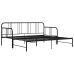 Estructura sofá cama extraíble sin colchón metal negro 90x200cm