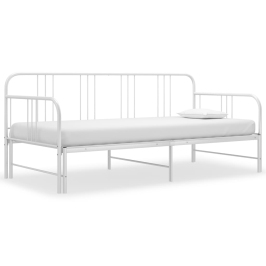 Sofá cama extraíble sin colchón metal blanco 90x200cm