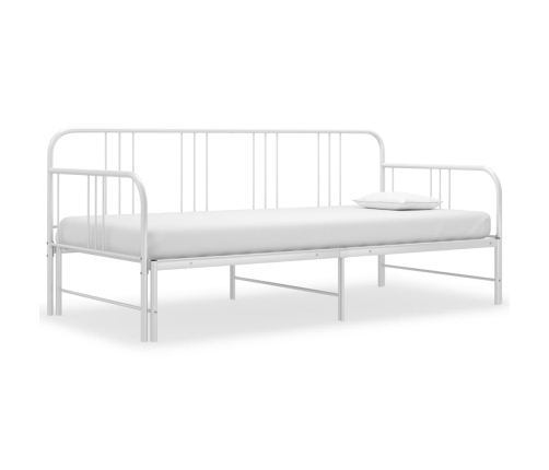 Sofá cama extraíble sin colchón metal blanco 90x200cm