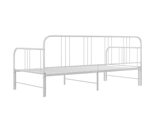 Sofá cama extraíble sin colchón metal blanco 90x200cm