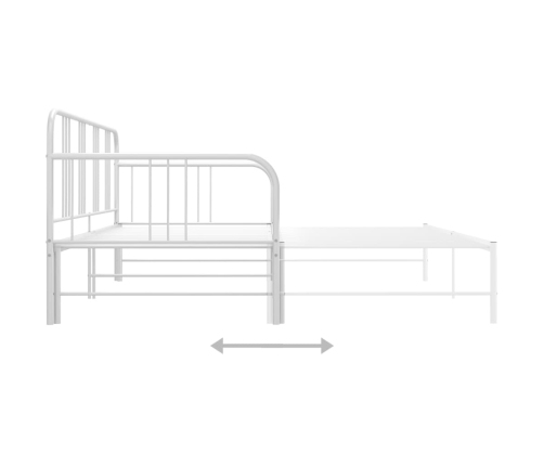 Sofá cama extraíble sin colchón metal blanco 90x200cm