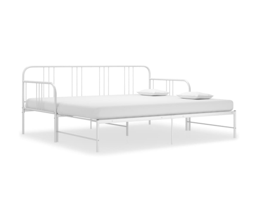 Sofá cama extraíble sin colchón metal blanco 90x200cm