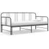 Estructura sofá cama extraíble sin colchón metal gris 90x200 cm