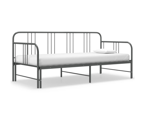 Estructura sofá cama extraíble sin colchón metal gris 90x200 cm