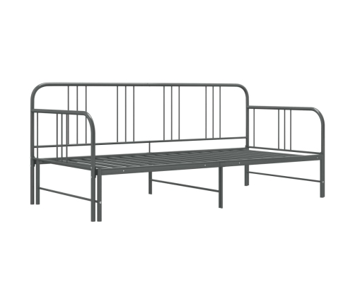 Estructura sofá cama extraíble sin colchón metal gris 90x200 cm