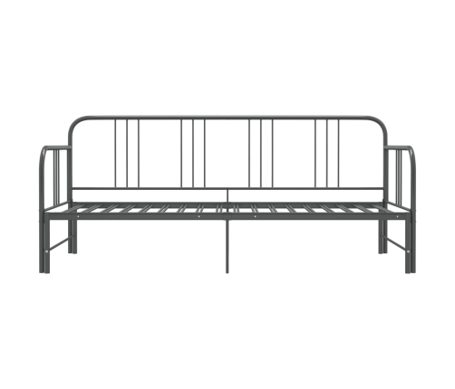 Estructura sofá cama extraíble sin colchón metal gris 90x200 cm