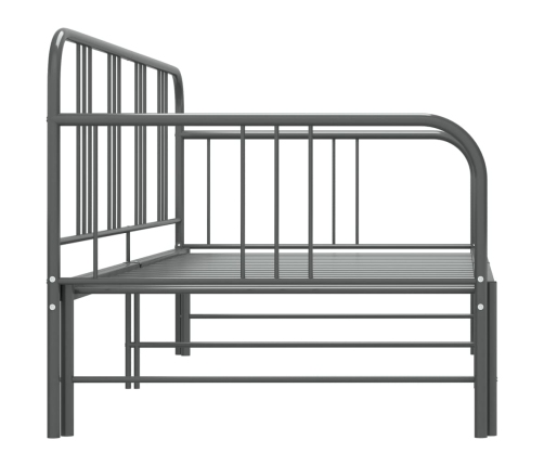 Estructura sofá cama extraíble sin colchón metal gris 90x200 cm