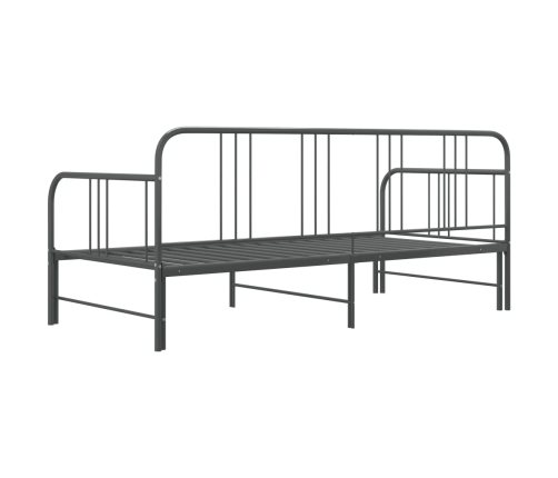 Estructura sofá cama extraíble sin colchón metal gris 90x200 cm