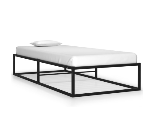 Estructura de cama sin colchón metal negro 100x200 cm