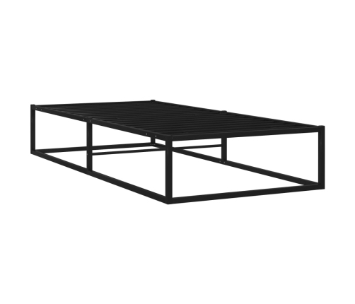 Estructura de cama sin colchón metal negro 100x200 cm