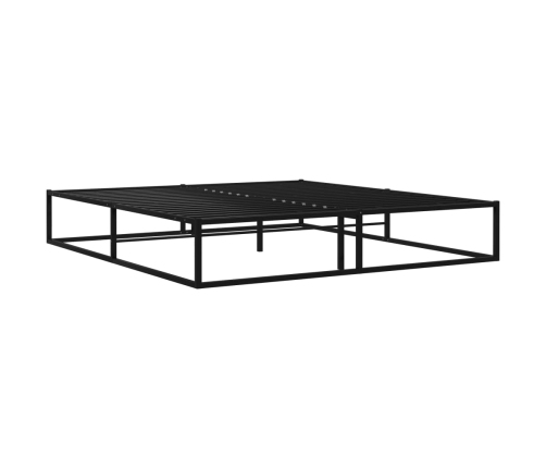 vidaXL Estructura de cama de metal negra 140x200 cm