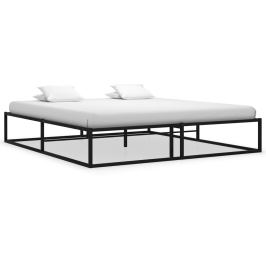 Estructura de cama sin colchón metal negro 160x200 cm