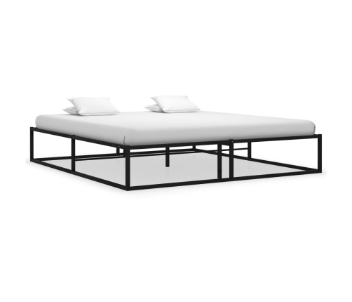 Estructura de cama sin colchón metal negro 160x200 cm